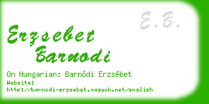 erzsebet barnodi business card