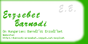 erzsebet barnodi business card